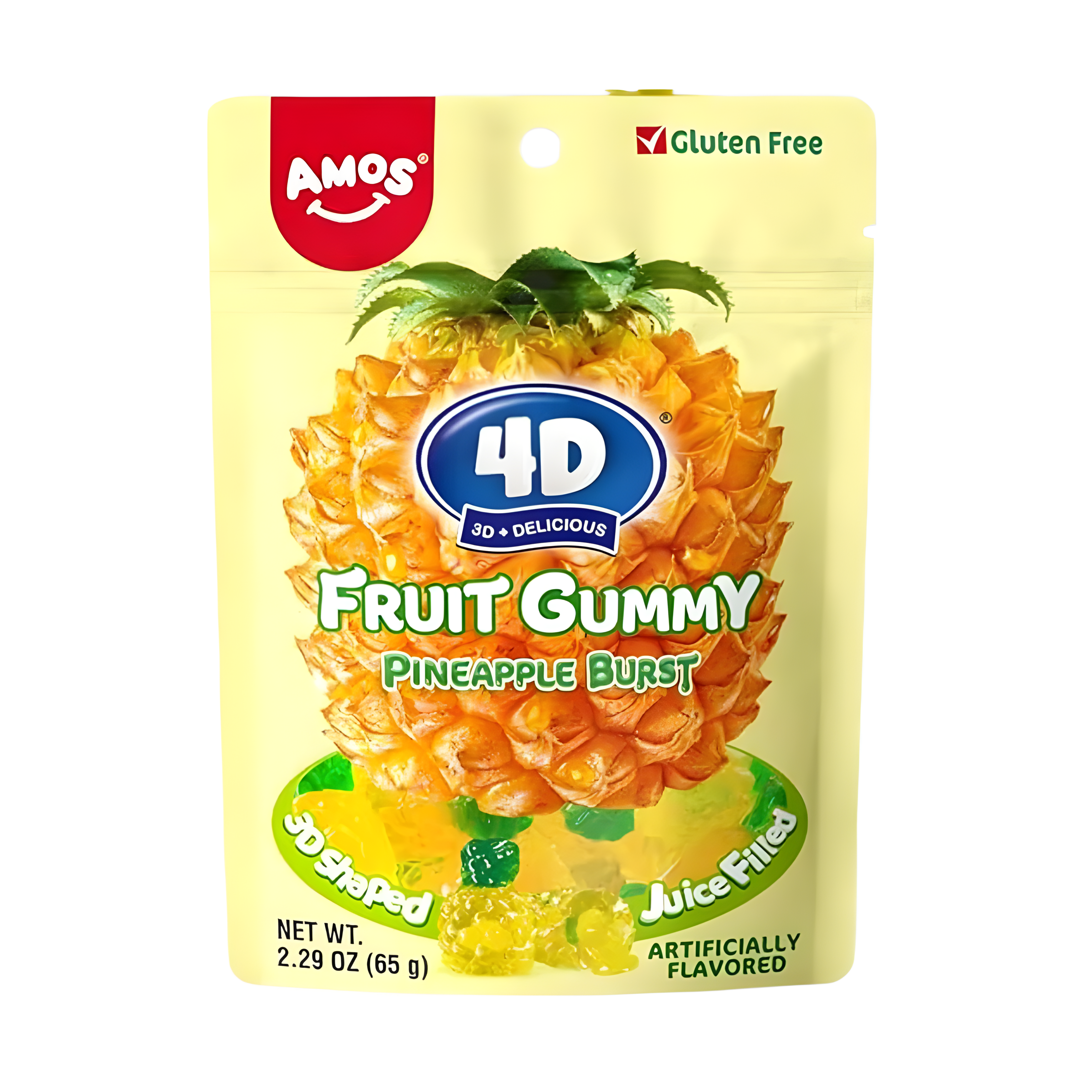 Amos 4D Fruit Gummy Pineapple