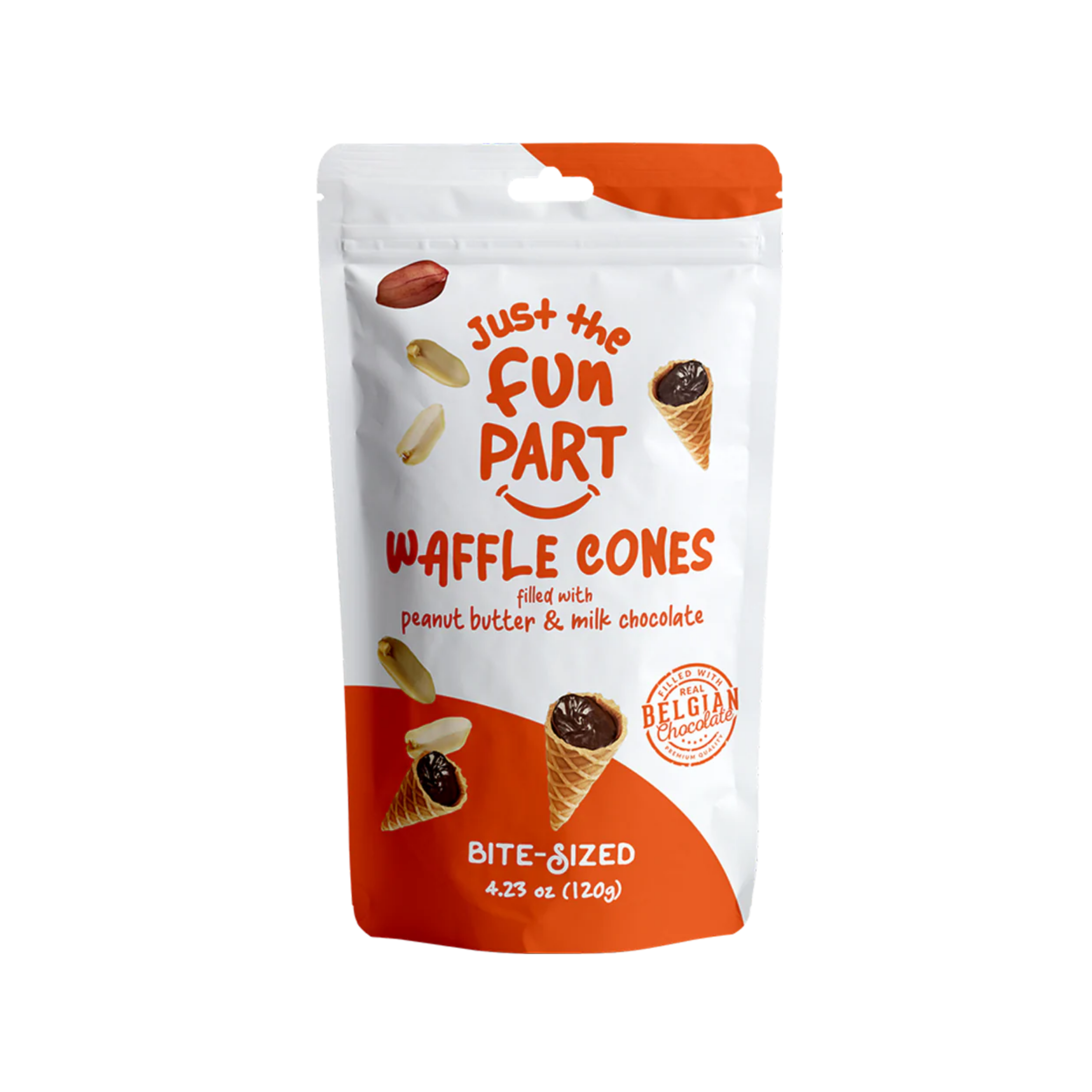 Just The Fun Part Waffle Cones - Mini Cornets Beurre de Cacahuète & Chocolat au Lait