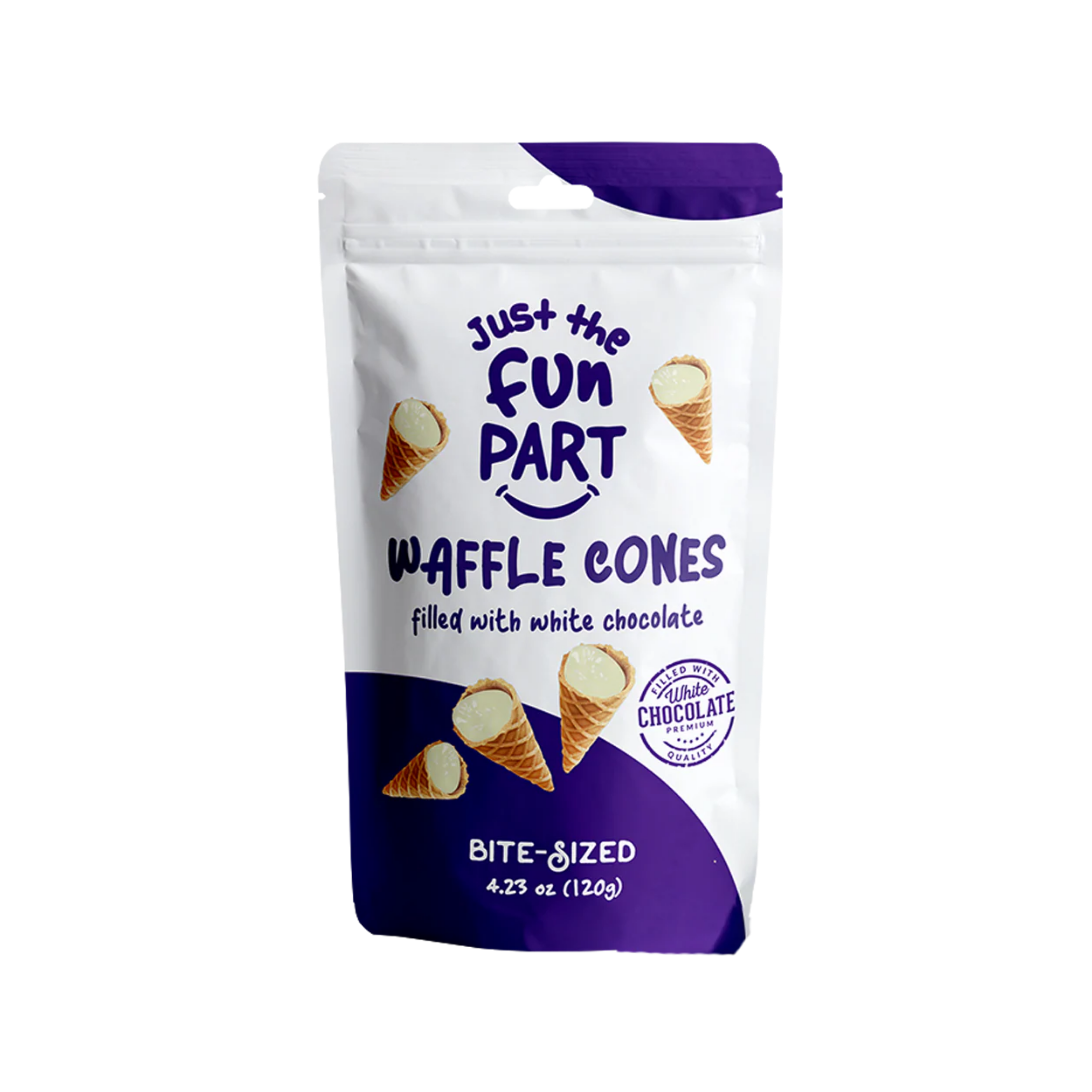 Just The Fun Part Waffle Cones - Mini Cornets au Chocolat Blanc